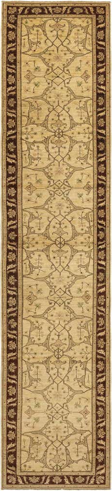 3' 10 x 19' 5 Hand Knotted Peshawar Ziegler Runner Rug