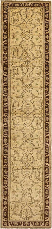 Detail image of 3' 10 x 19' 5 Hand Knotted Peshawar Ziegler Runner Rug