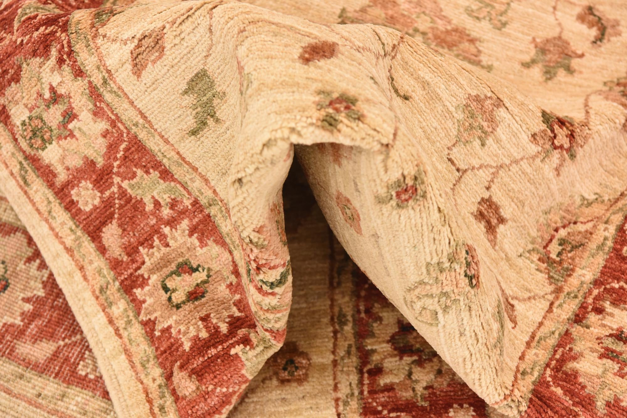 2' 8 x 9' 8 Hand Knotted Peshawar Ziegler Runner Rug