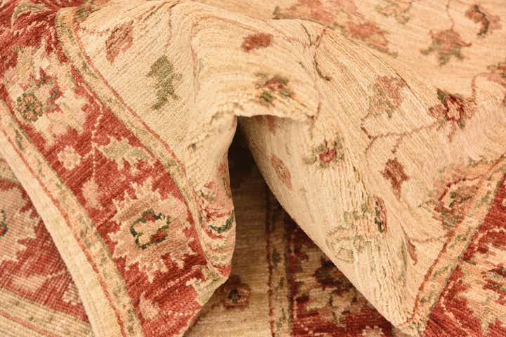 2' 8 x 9' 8 Hand Knotted Peshawar Ziegler Runner Rug