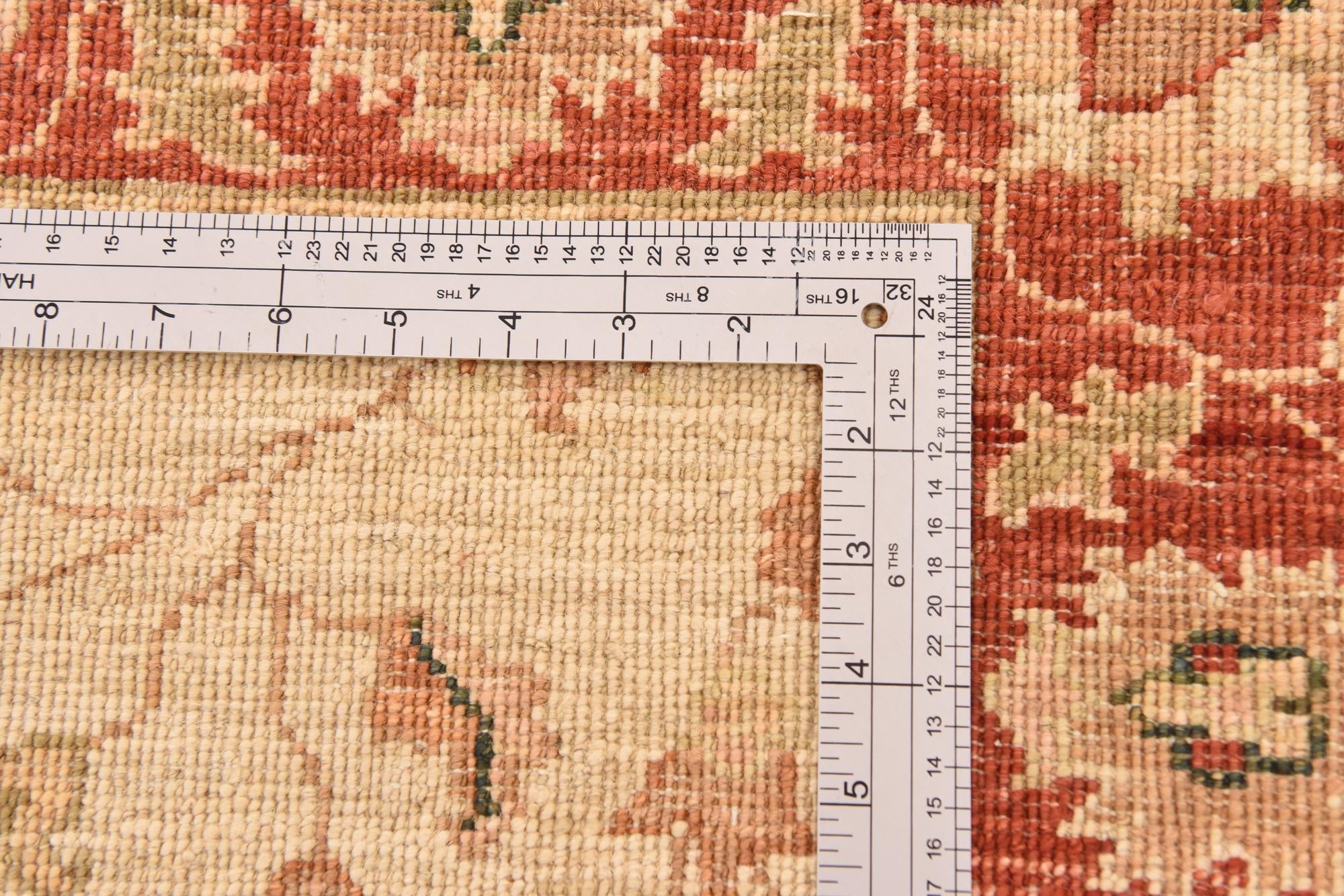 2' 8 x 9' 8 Hand Knotted Peshawar Ziegler Runner Rug