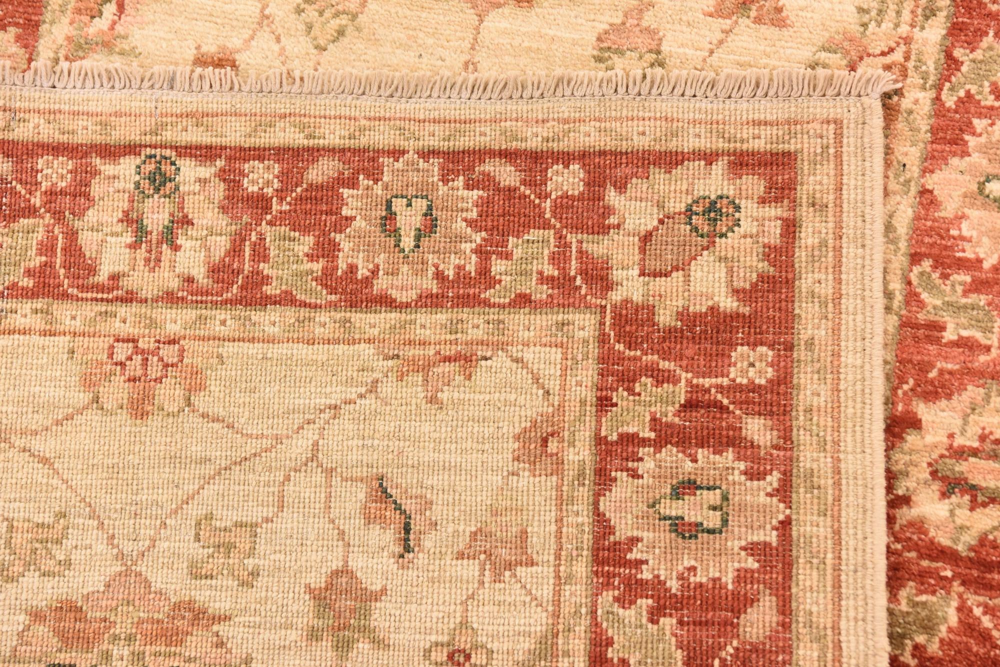 2' 8 x 9' 8 Hand Knotted Peshawar Ziegler Runner Rug