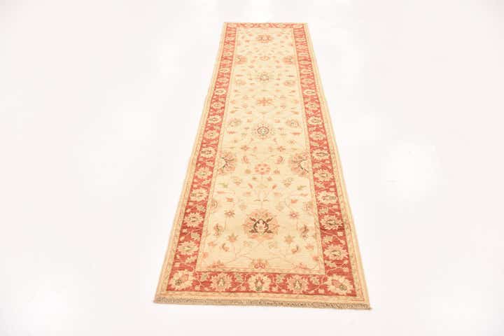 2' 8 x 9' 8 Hand Knotted Peshawar Ziegler Runner Rug
