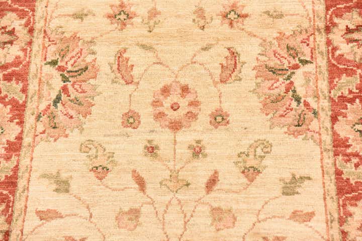 2' 8 x 9' 8 Hand Knotted Peshawar Ziegler Runner Rug