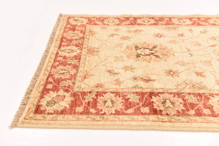 Detail image of 2' 8 x 9' 8 Hand Knotted Peshawar Ziegler Runner Rug
