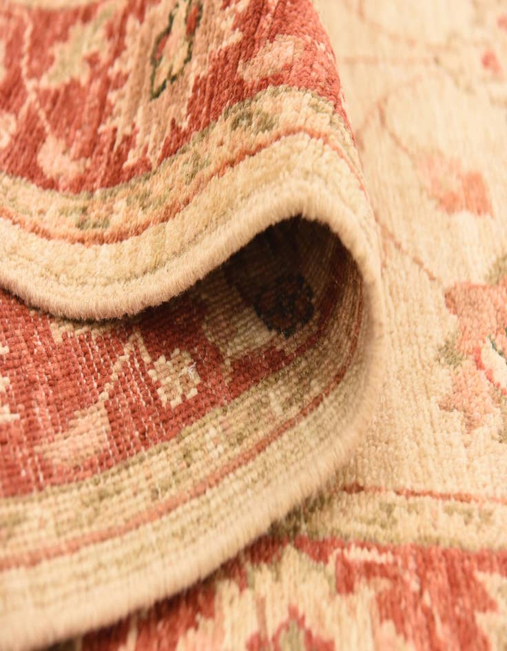 Detail image of 2' 8 x 9' 8  Hand Knotted Peshawar Ziegler Runner Rug