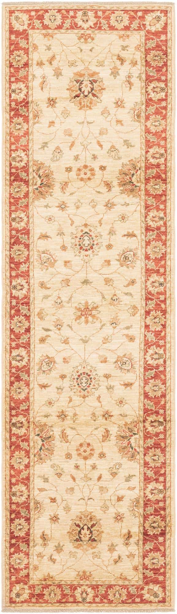 2' 8 x 9' 8 Hand Knotted Peshawar Ziegler Runner Rug