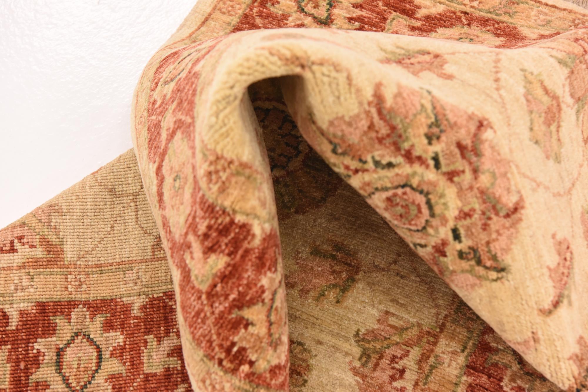 2' 10 x 9' 10 Hand Knotted Peshawar Ziegler Runner Rug