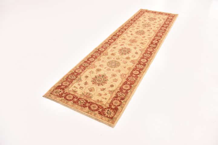 2' 10 x 9' 10 Hand Knotted Peshawar Ziegler Runner Rug