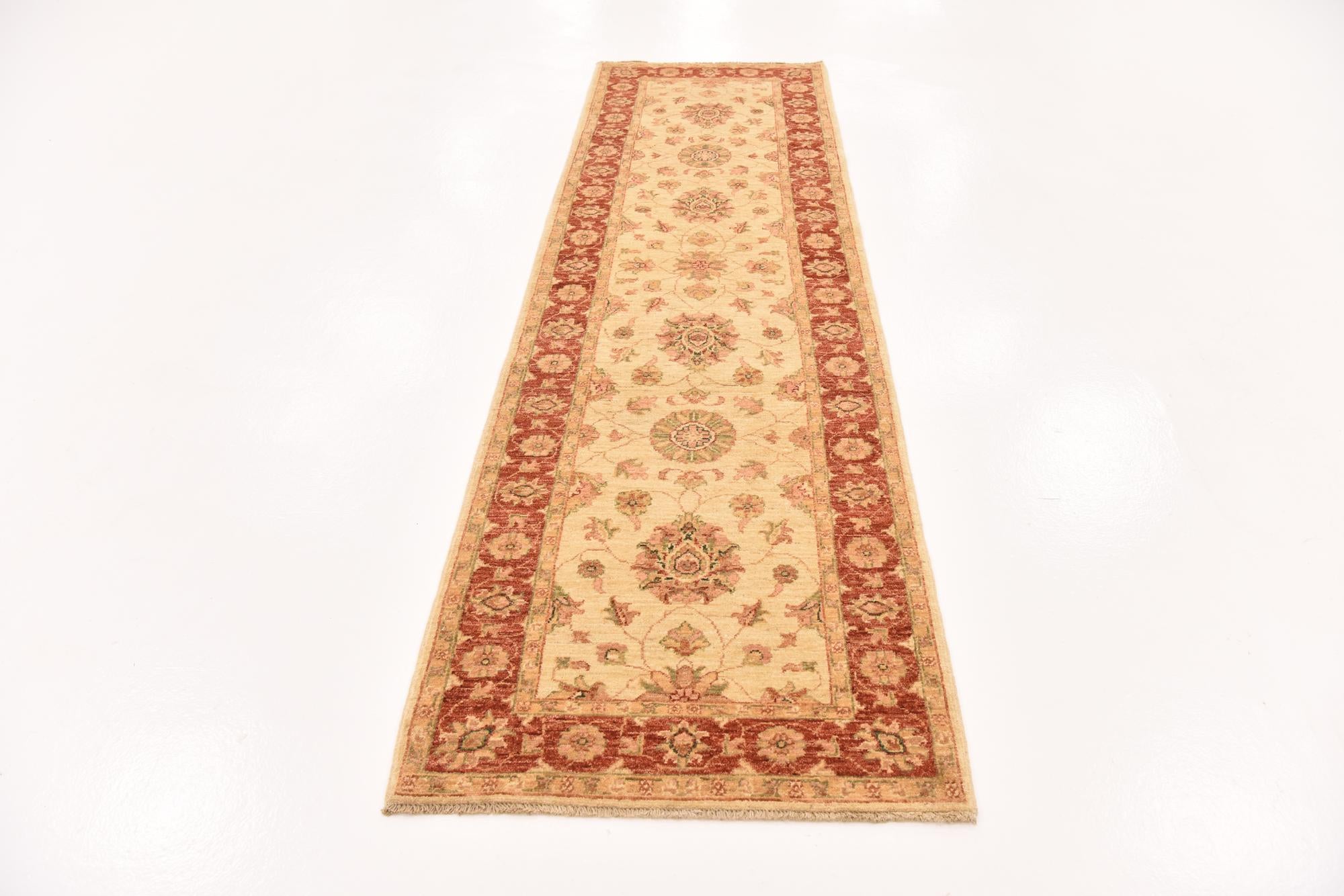 2' 10 x 9' 10 Hand Knotted Peshawar Ziegler Runner Rug