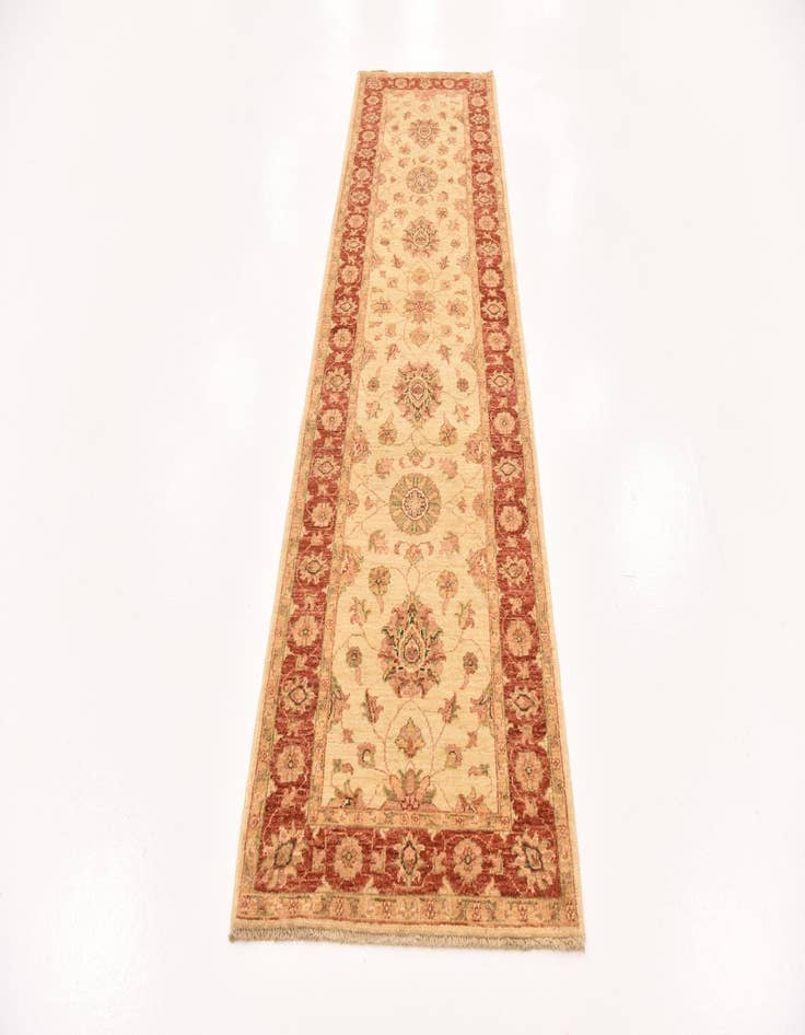 Detail image of 2' 10 x 9' 10 Hand Knotted Peshawar Ziegler Runner Rug