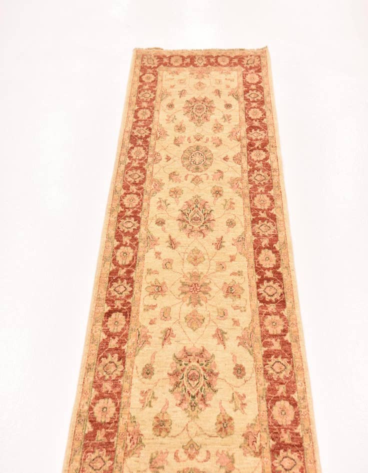 Detail image of 2' 10 x 9' 10 Hand Knotted Peshawar Ziegler Runner Rug