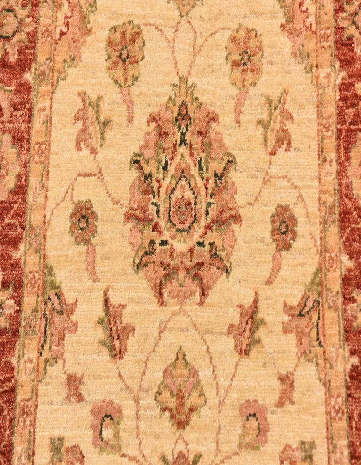 Detail image of 2' 10 x 9' 10 Hand Knotted Peshawar Ziegler Runner Rug