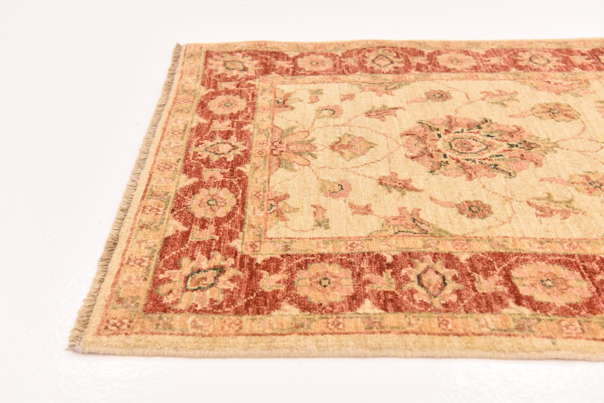 2' 10 x 9' 10 Hand Knotted Peshawar Ziegler Runner Rug