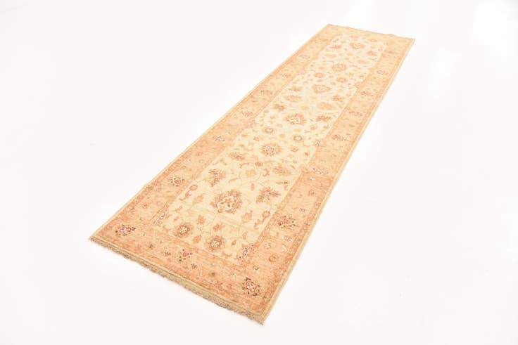 Detail image of 2' 10 x 9' 11 Hand Knotted Peshawar Ziegler Runner Rug