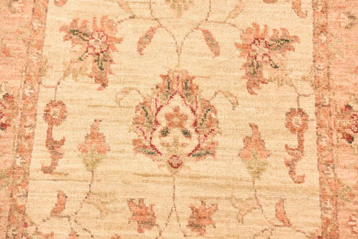 Detail image of 2' 10 x 9' 11 Hand Knotted Peshawar Ziegler Runner Rug