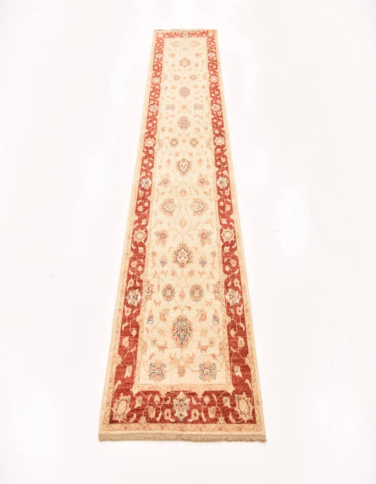 Detail image of 2' 9 x 10' 1 Hand Knotted Peshawar Ziegler Runner Rug