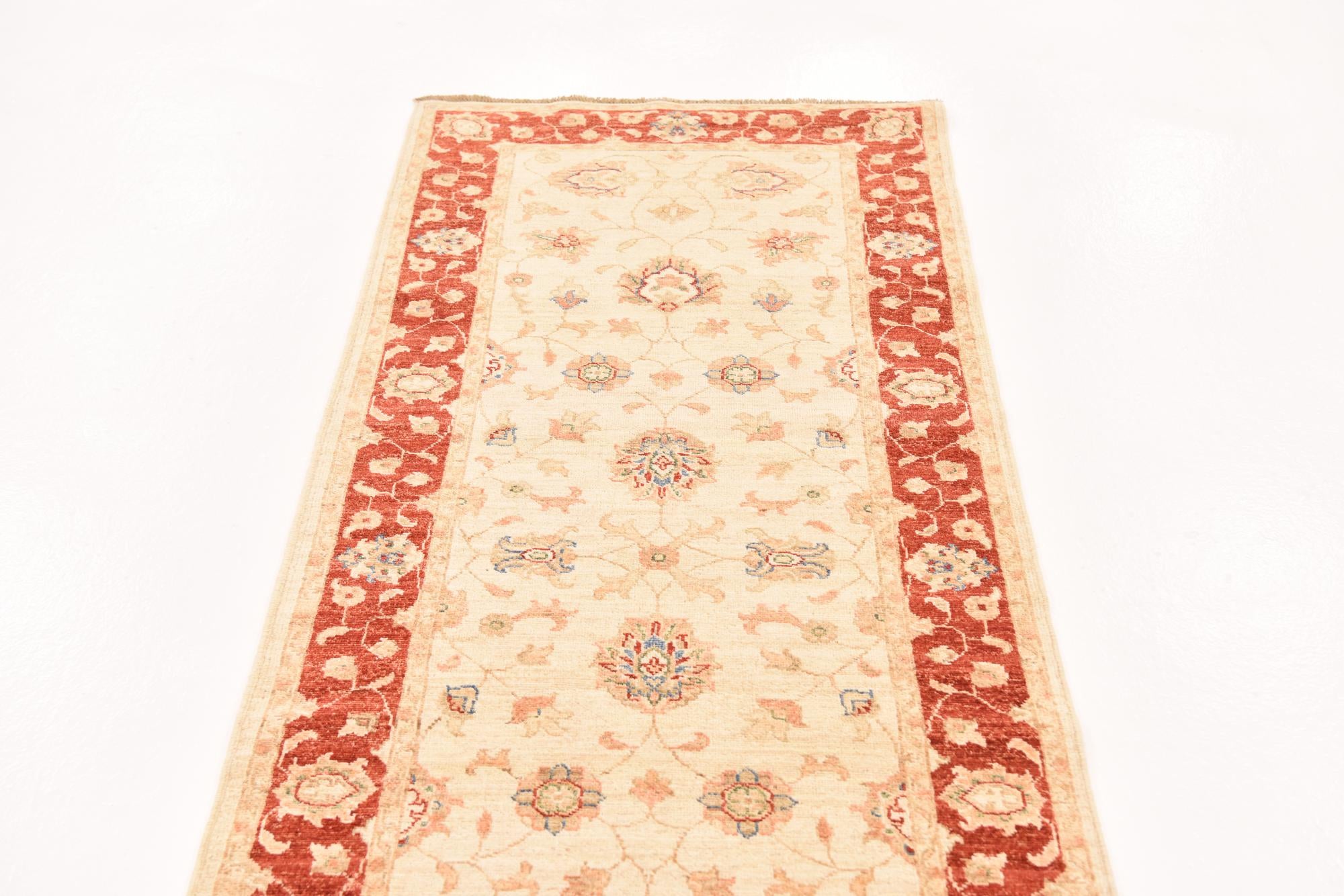 2' 9 x 10' 1 Hand Knotted Peshawar Ziegler Runner Rug