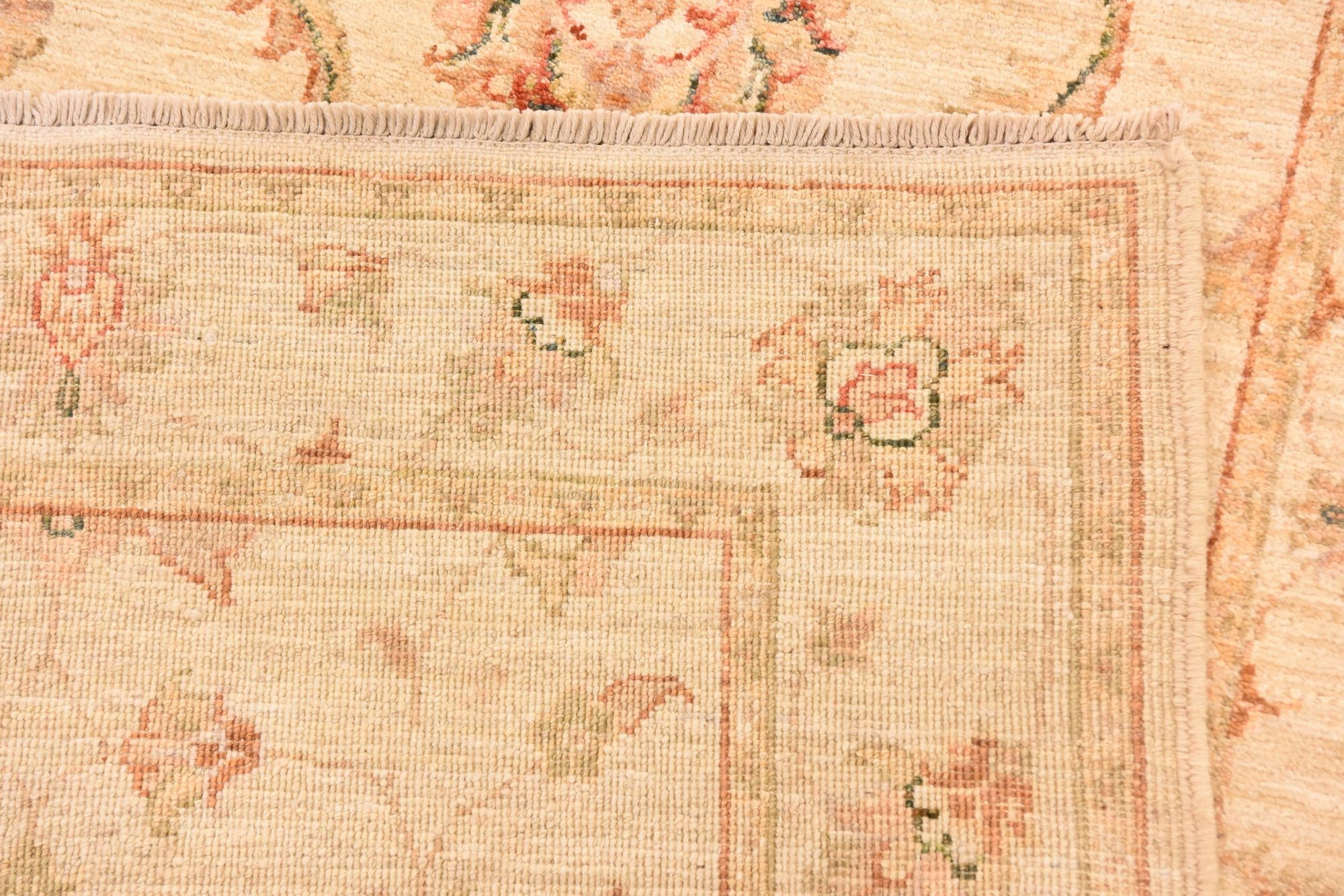 2' 9 x 9' 9 Hand Knotted Peshawar Ziegler Runner Rug