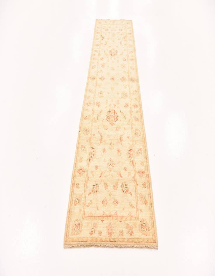 Detail image of 2' 9 x 9' 9  Hand Knotted Peshawar Ziegler Runner Rug