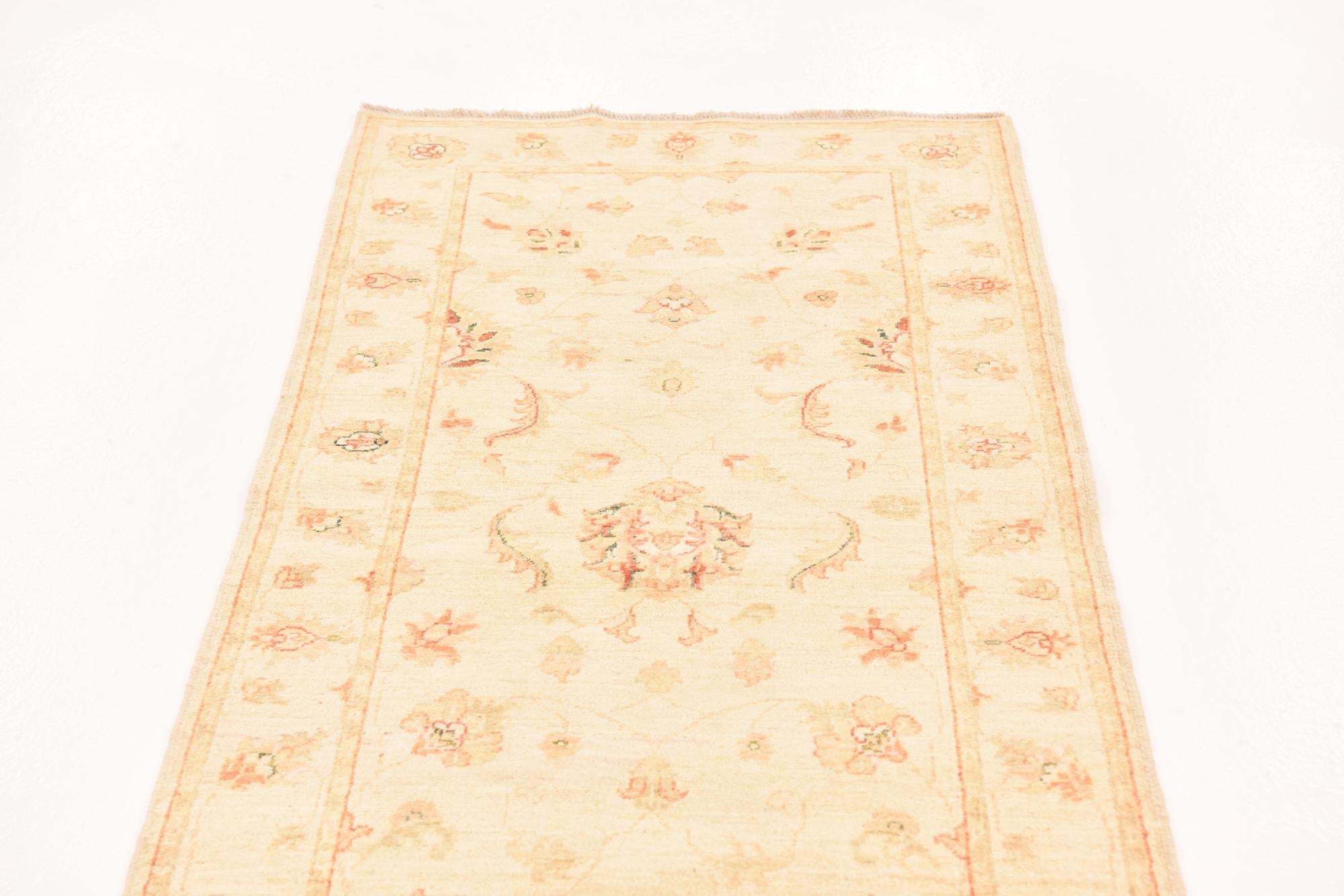 2' 9 x 9' 9 Hand Knotted Peshawar Ziegler Runner Rug