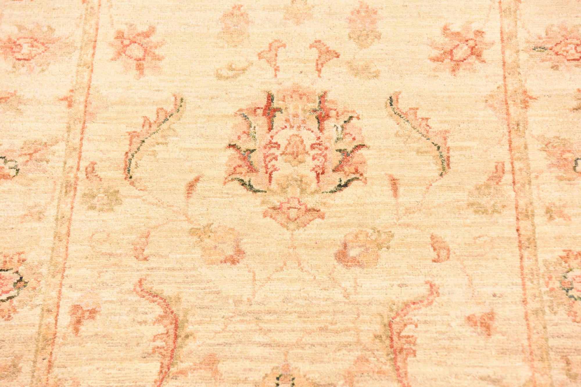 2' 9 x 9' 9 Hand Knotted Peshawar Ziegler Runner Rug
