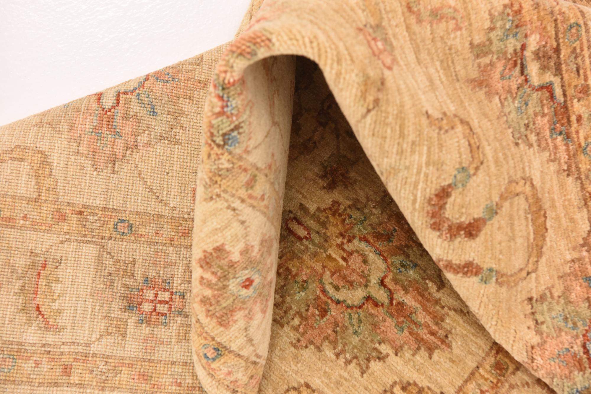 90cm x 310cm Hand Knotted Peshawar Ziegler Runner Rug