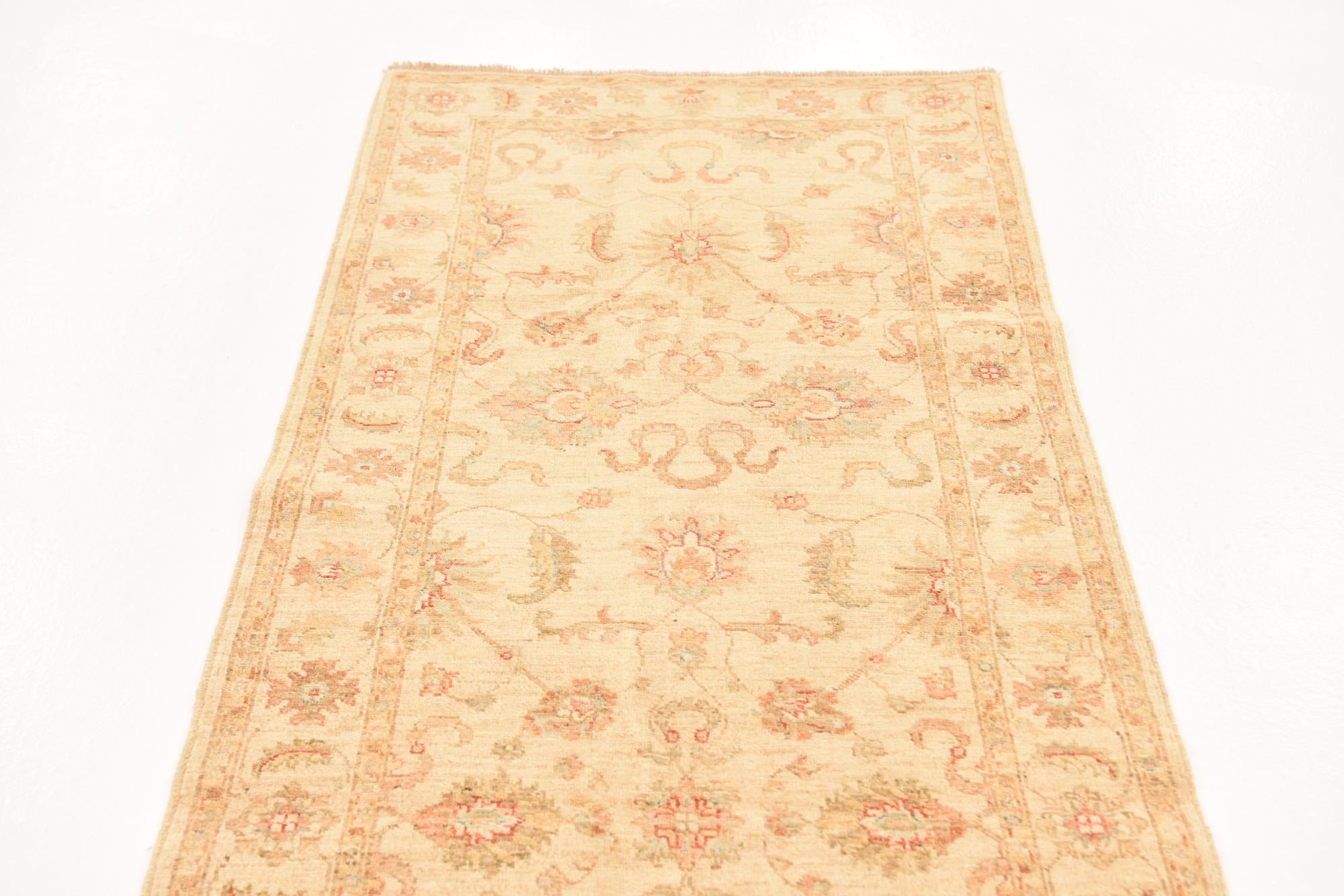 90cm x 310cm Hand Knotted Peshawar Ziegler Runner Rug
