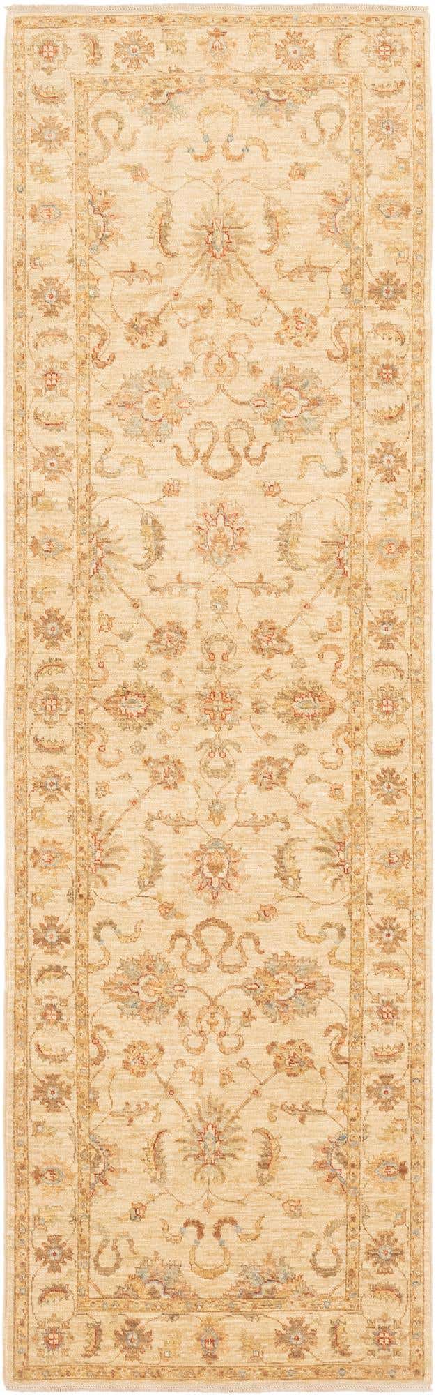 2' 11 x 10' 2 Hand Knotted Peshawar Ziegler Runner Rug