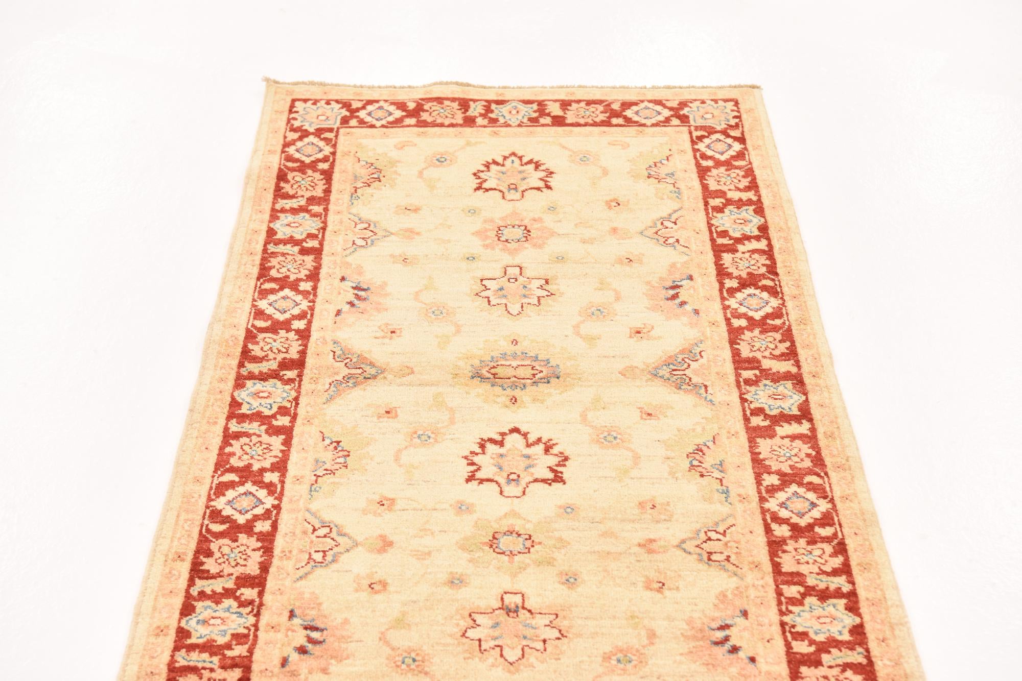 2' 9 x 9' 8 Hand Knotted Peshawar Ziegler Runner Rug