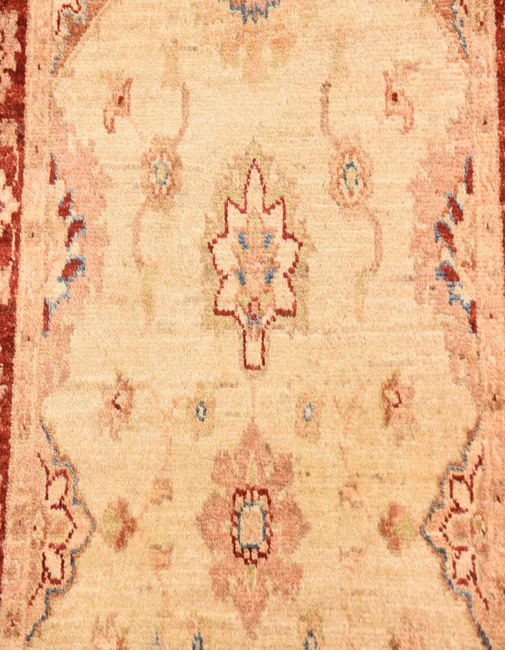 Detail image of 2' 9 x 9' 8  Hand Knotted Peshawar Ziegler Runner Rug