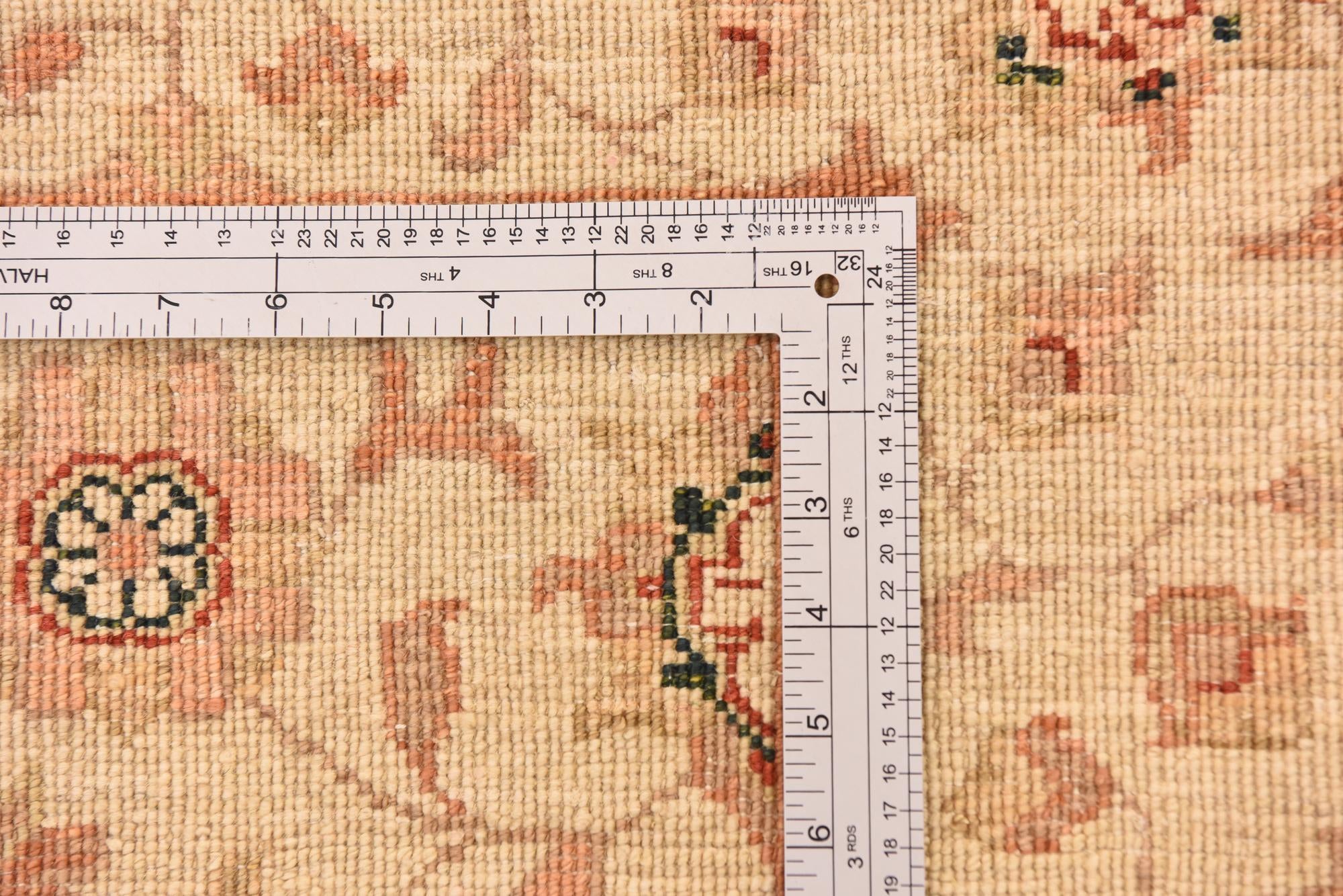 2' 10 x 9' 9 Hand Knotted Peshawar Ziegler Runner Rug