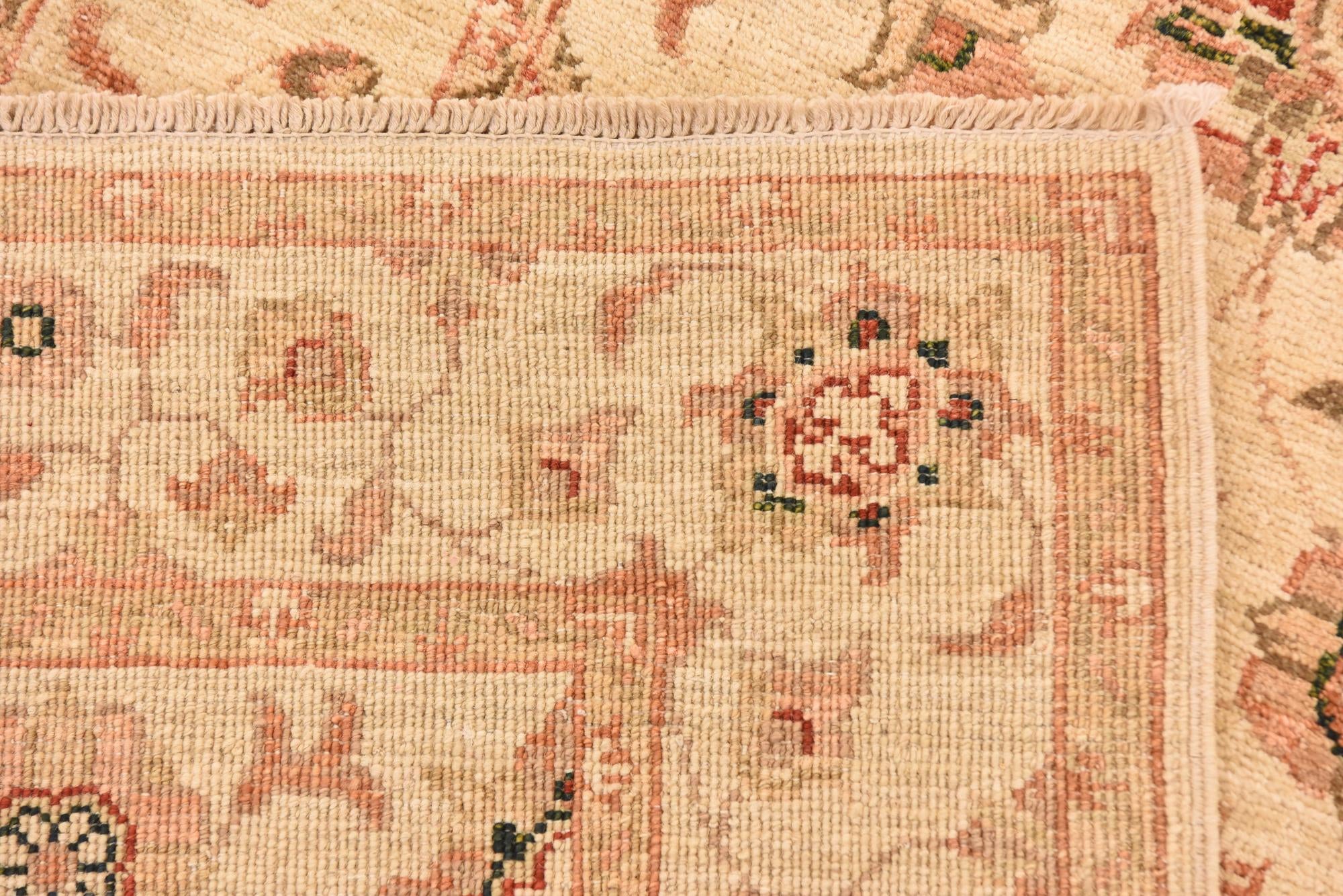 2' 10 x 9' 9 Hand Knotted Peshawar Ziegler Runner Rug