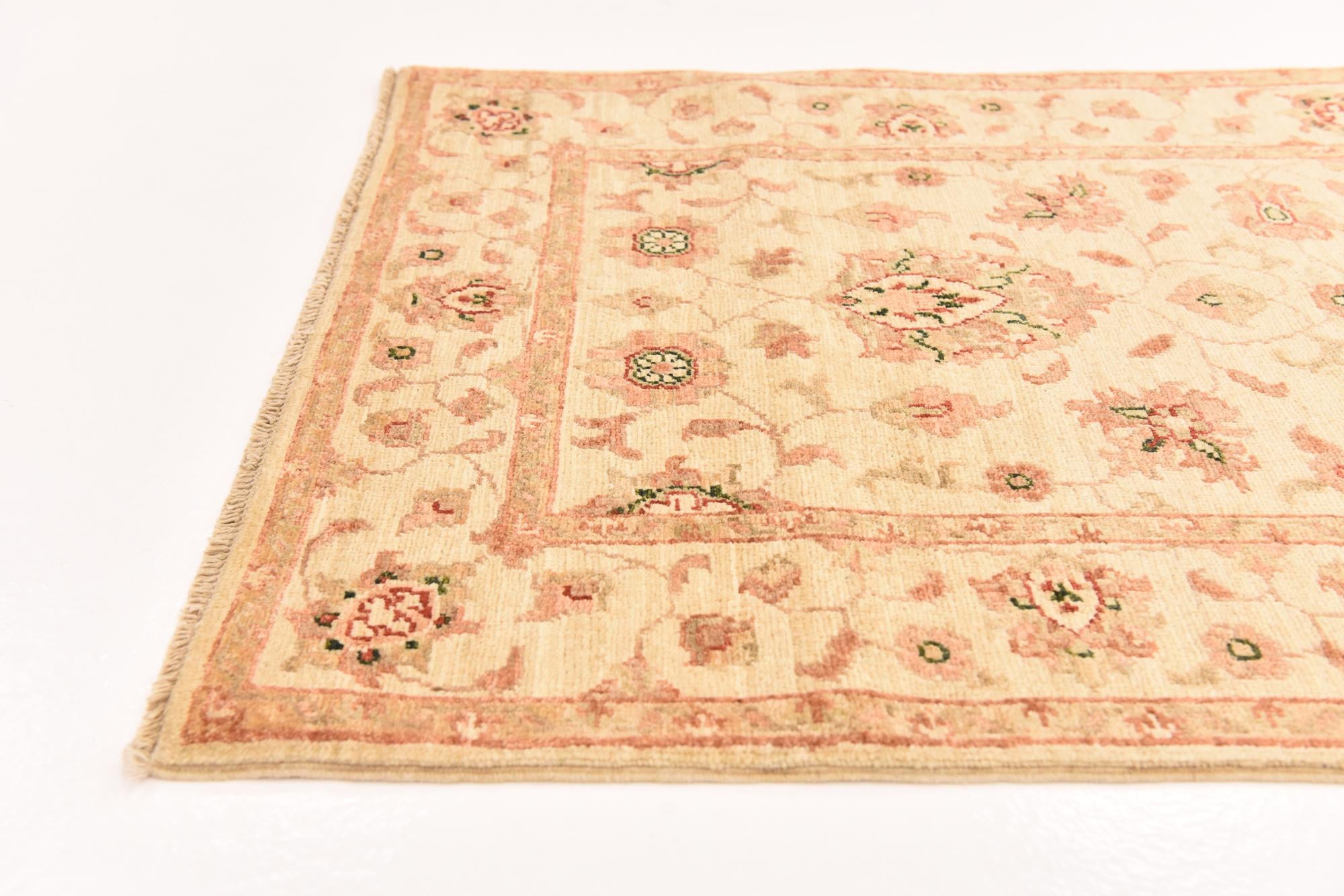 2' 10 x 9' 9 Hand Knotted Peshawar Ziegler Runner Rug