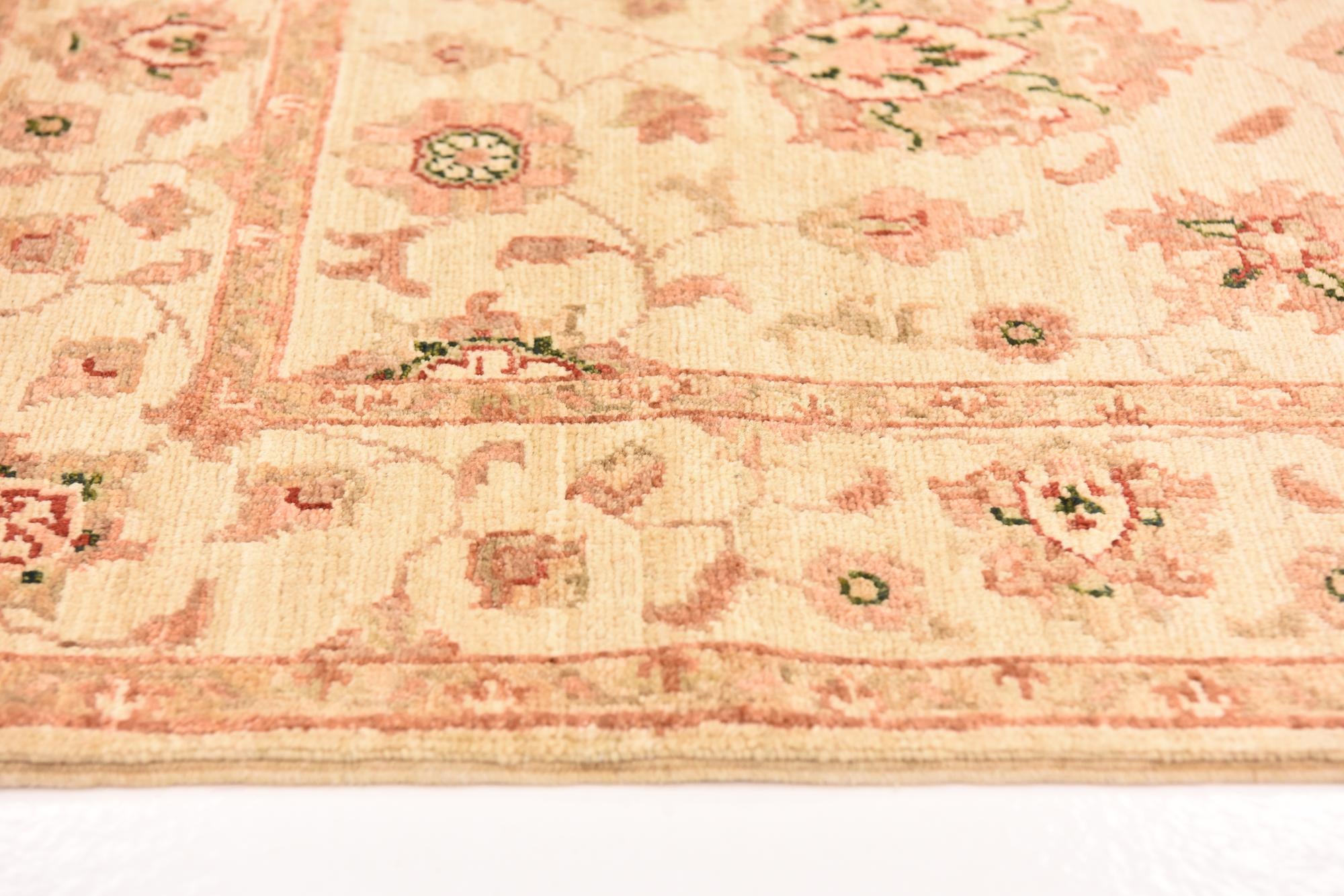 2' 10 x 9' 9 Hand Knotted Peshawar Ziegler Runner Rug