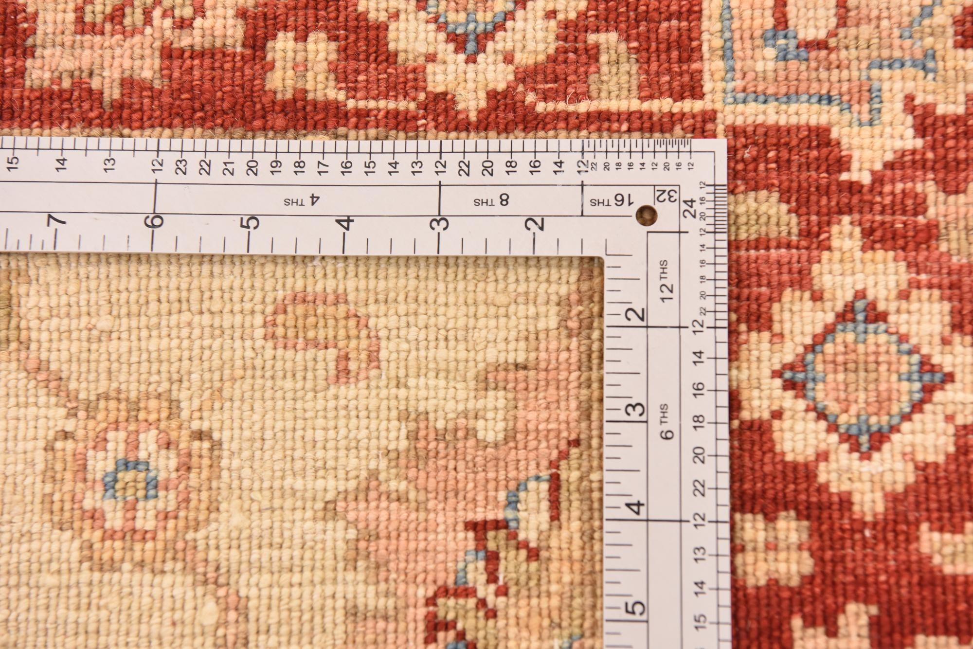 2' 9 x 9' 5 Hand Knotted Peshawar Ziegler Runner Rug