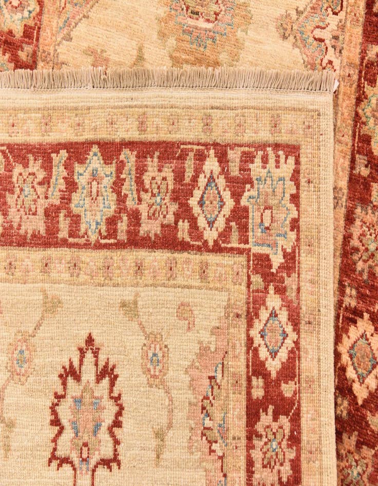 Detail image of 2' 9 x 9' 5  Hand Knotted Peshawar Ziegler Runner Rug
