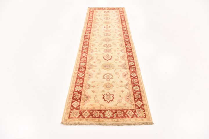 2' 9 x 9' 5 Hand Knotted Peshawar Ziegler Runner Rug