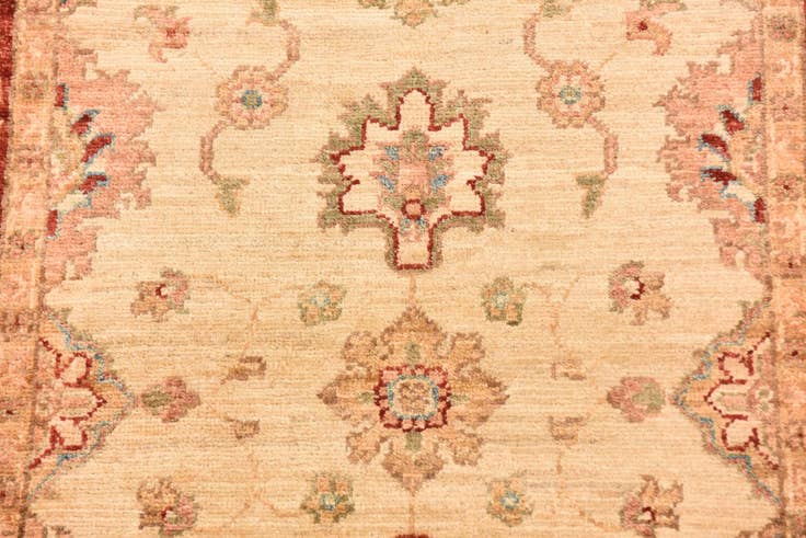 Detail image of 2' 9 x 9' 5 Hand Knotted Peshawar Ziegler Runner Rug