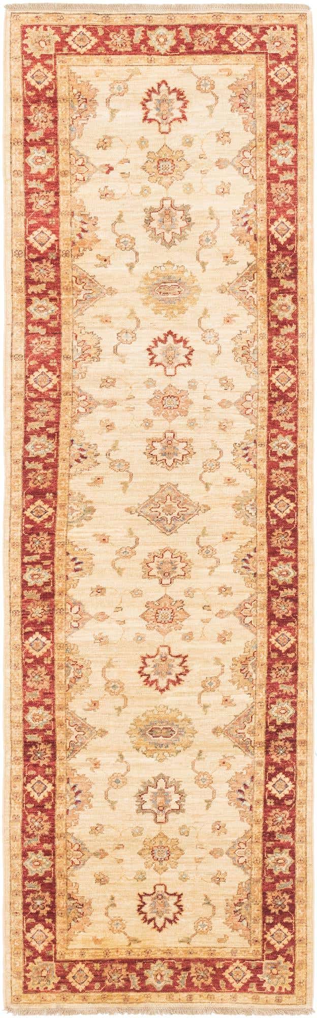 2' 9 x 9' 5 Hand Knotted Peshawar Ziegler Runner Rug