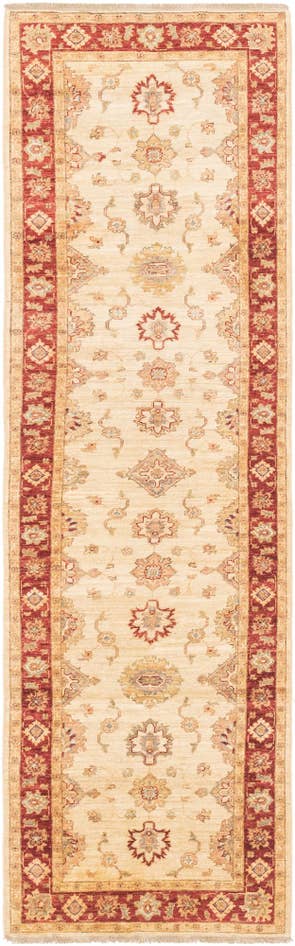 Detail image of 2' 9 x 9' 5 Hand Knotted Peshawar Ziegler Runner Rug