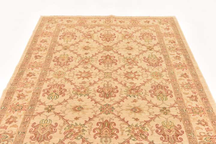 5' x 9' 6 Hand Knotted Peshawar Ziegler Runner Rug