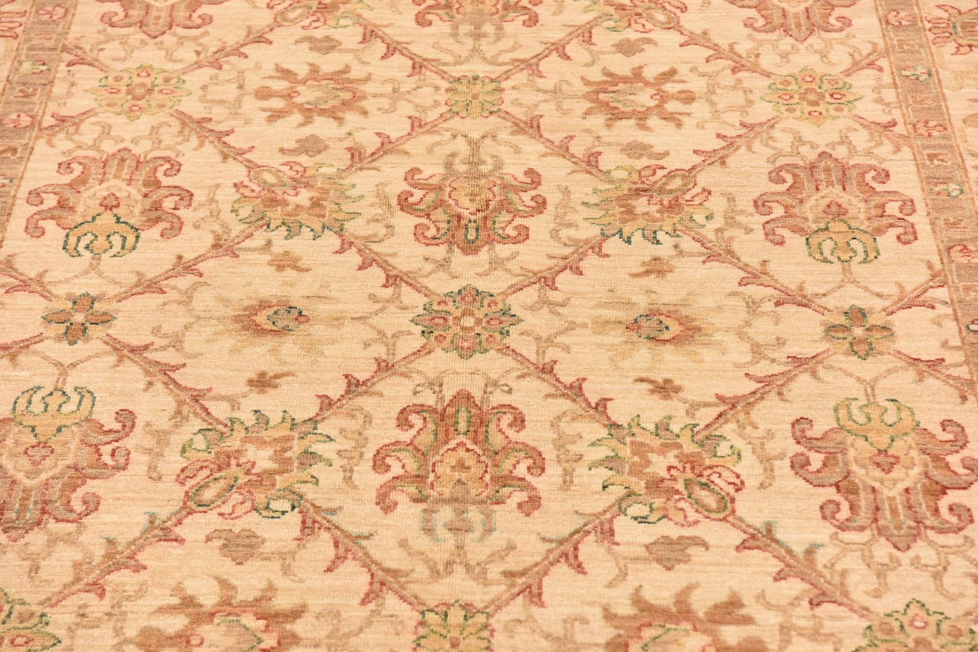 5' x 9' 6 Hand Knotted Peshawar Ziegler Runner Rug