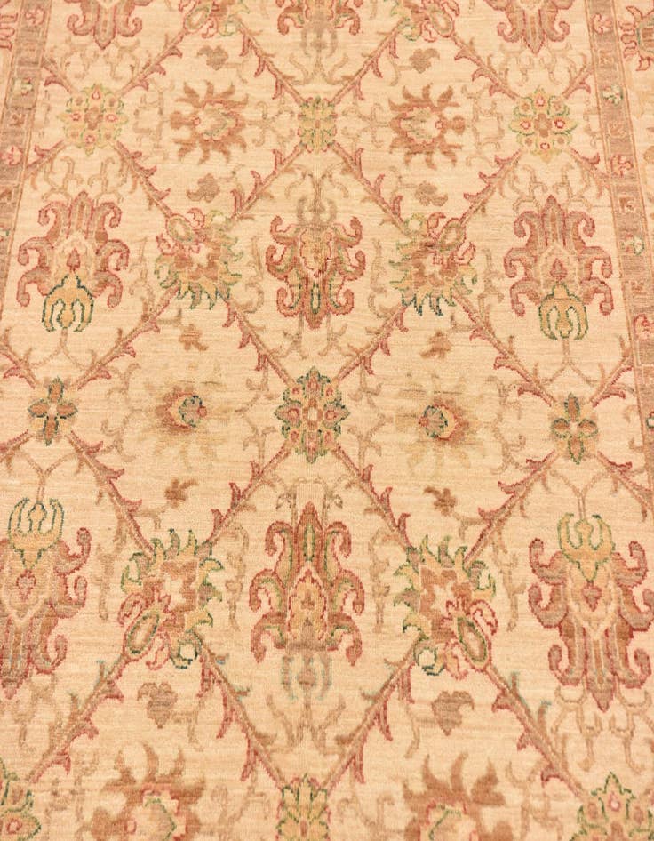 Detail image of 5' x 9' 6  Hand Knotted Peshawar Ziegler Runner Rug