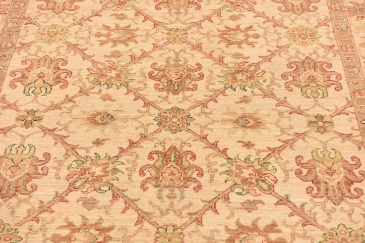 Detail image of 5' x 9' 6 Hand Knotted Peshawar Ziegler Runner Rug
