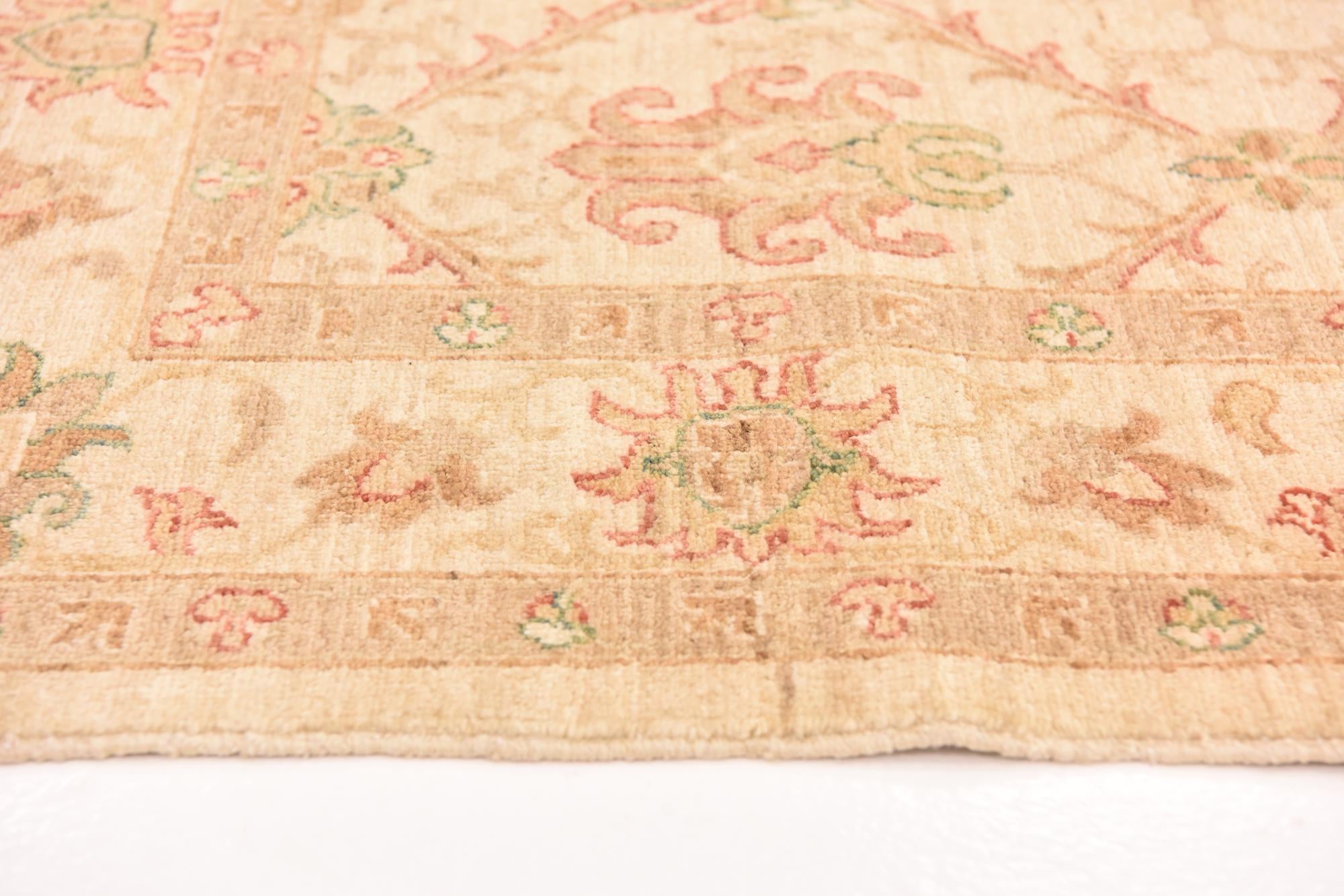 5' x 9' 6 Hand Knotted Peshawar Ziegler Runner Rug