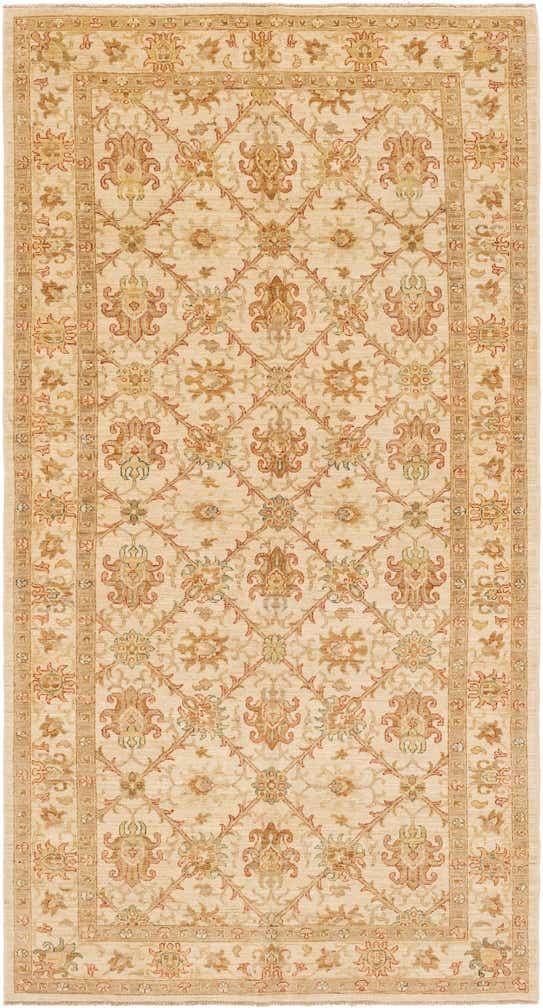 5' x 9' 6 Hand Knotted Peshawar Ziegler Runner Rug