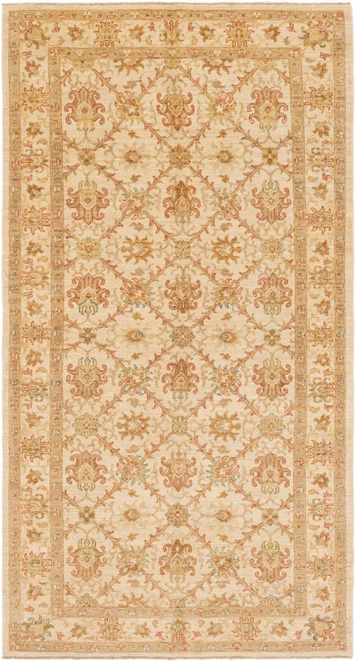 Detail image of 5' x 9' 6 Hand Knotted Peshawar Ziegler Runner Rug