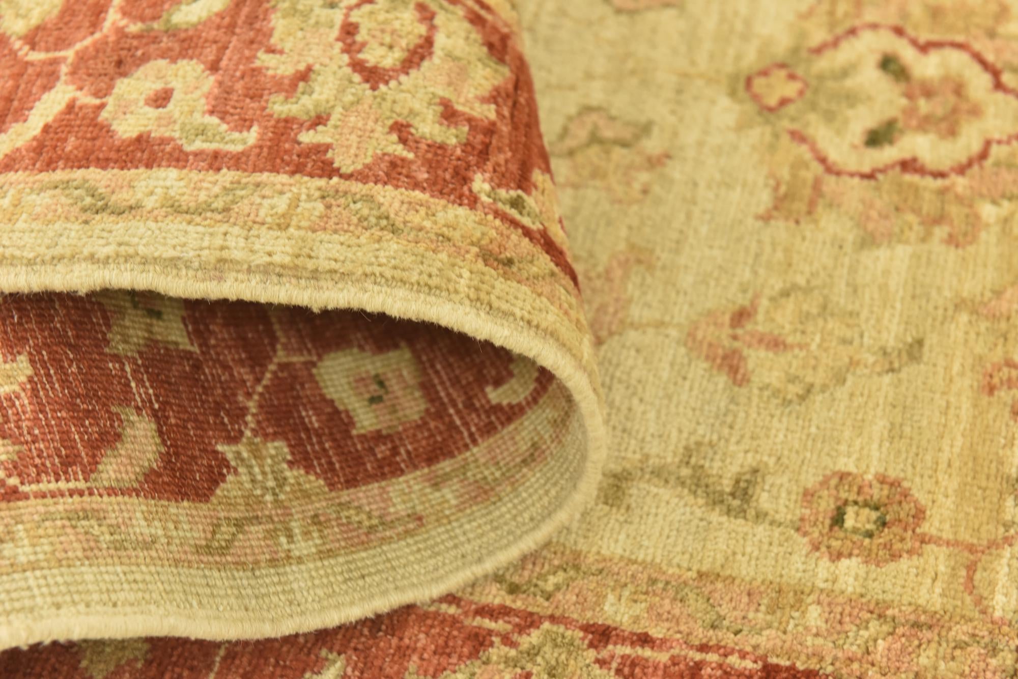 2' 9 x 9' 9 Hand Knotted Peshawar Ziegler Runner Rug