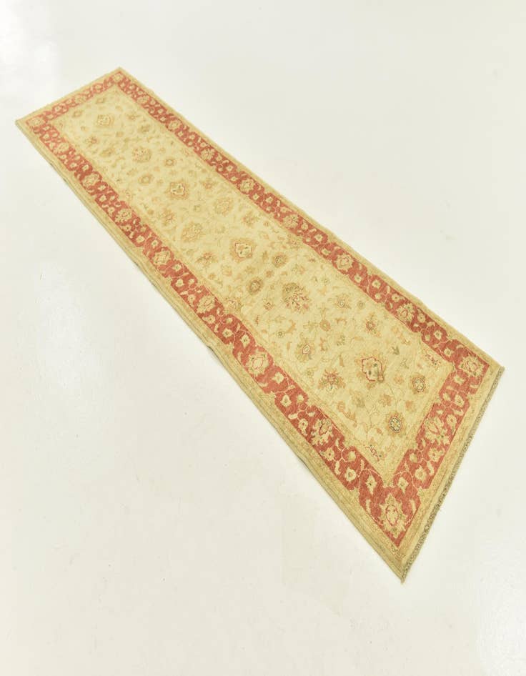 Detail image of 2' 9 x 9' 9 Hand Knotted Peshawar Ziegler Runner Rug